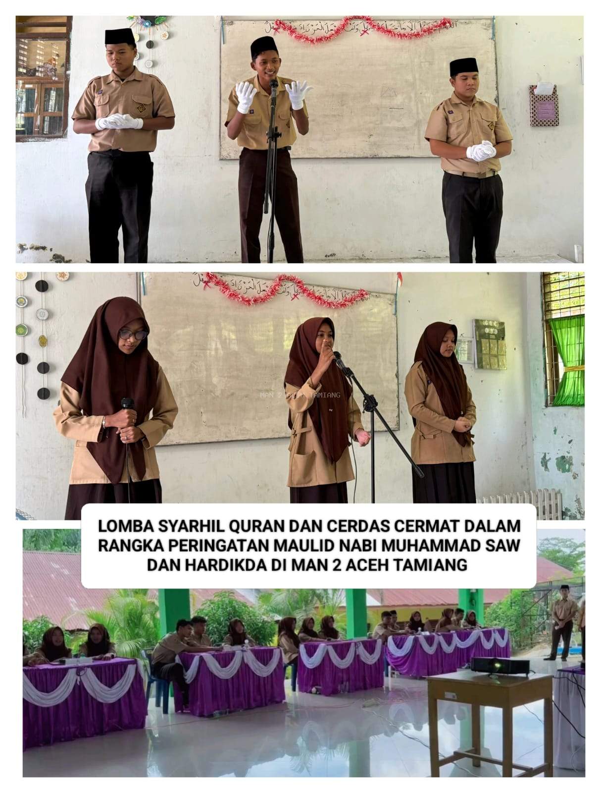 OSIM MAN 2 Aceh Tamiang Mengadakan Lomba dalam rangka Memperingati Maulid Nabi Muhammad SAW dan Hardikda Aceh yang Ke-66